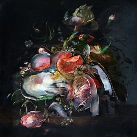 Nature morte avec des fleurs sur Jacco Hinke