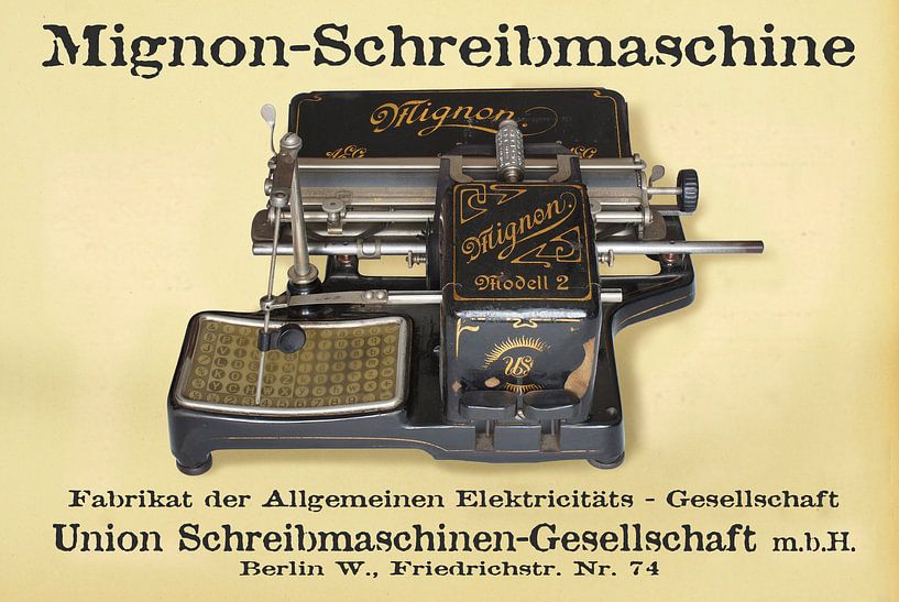 Schreibmaschine Mignon Modell 2 van Ingo Rasch