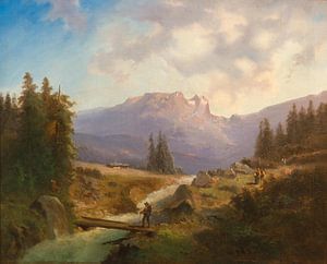 Gustav Barbarini, Spaziergang entlang des Bergbachs
