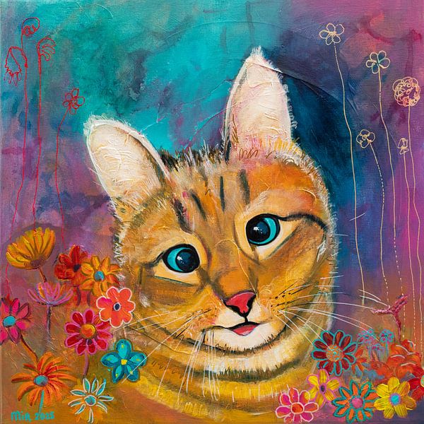 Niedliche Scheel-Muschi von Schilderij van Mirjam