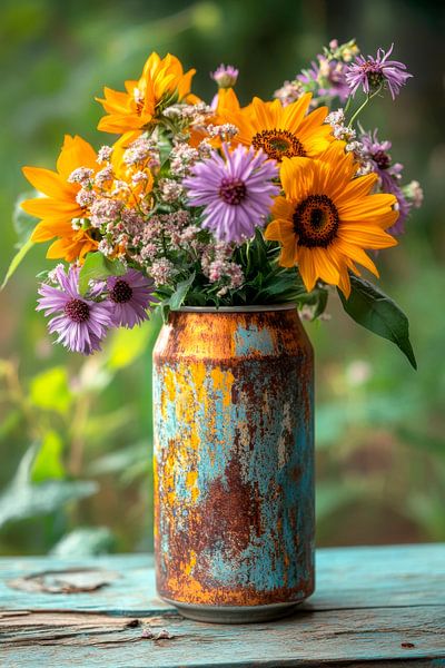 Flowers in a glass by Poster Art Shop