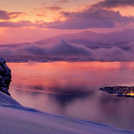 Sunset in winter near Tromsø, Norway by Adelheid Smitt