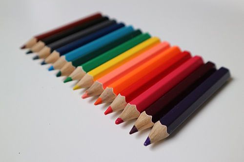 Potloden regenboog rechts