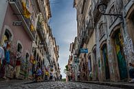 Pelourinho straat in de stad Salvador, Bahia, Brasil van Castro Sanderson thumbnail