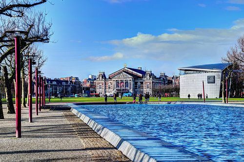 Museumplein Van Gogh Museum Concertgebouw Winter Amsterdam