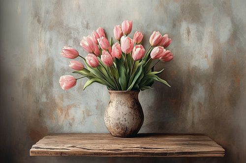 Pink Tulips in Bloom v