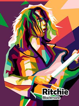 Ritchie Blackmore in pop-art geweldig van miru arts