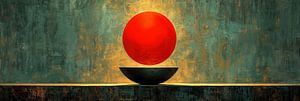 Modern Abstract Rood | Rouge Orb Balance
