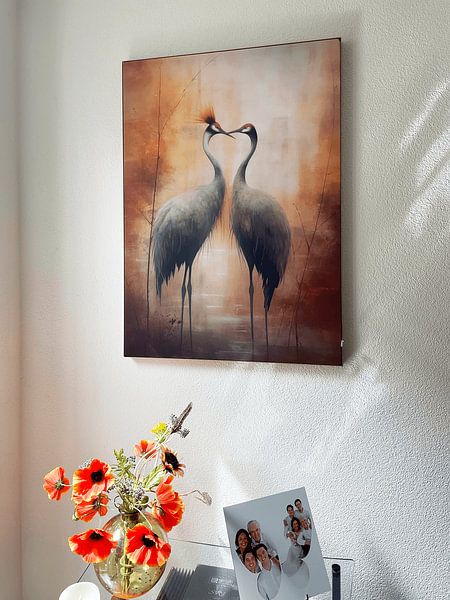 Customer photo: Crane love by Digitale Schilderijen, on ArtFrame
