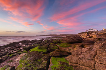 coucher de soleil à la côte d'opale