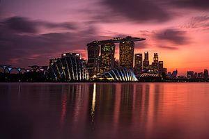 Sonnenuntergang Singapur von Rene scheuneman