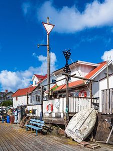 Hafen auf der Insel Åstol in Schweden