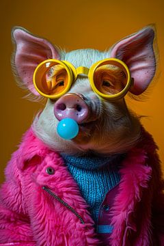 Bubblegum Fun: Schwein 3 von ByNoukk