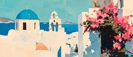 Paysage de Santorin sur Poster Art Shop