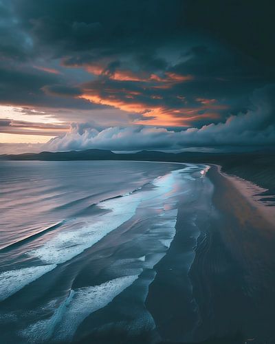 Bright green in the evening light