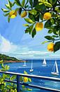 Limonenblick am Meer von Poster Art Shop Miniaturansicht