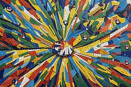 Coming Together – Colourful Abstract Mosaic Painting: Symbolism of Diversity by Dirk van der Ven