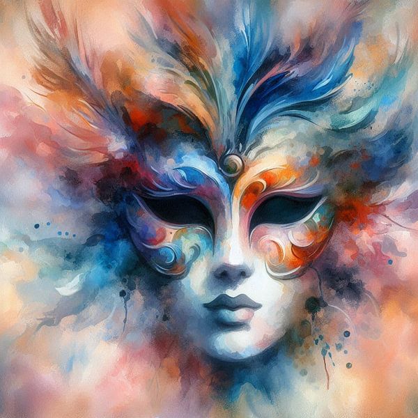 Venezianische Maske von Nicolette Vermeulen