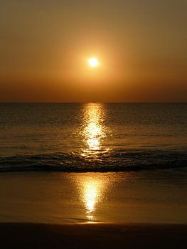 Prachtige zonsondergang op bali