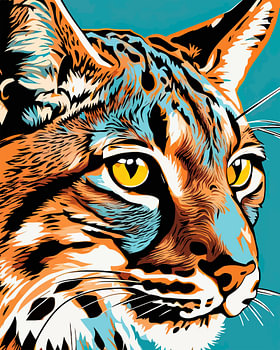 Pop Art Prowess - Eurasian Lynx Illustrations