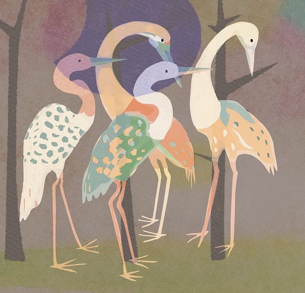 Lentefeest kraanvogels van GᎥรєlค Art Ŧ๏г Y๏ย