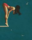 Fille en bikini sur le plongeoir - Un style des années 50 pour aujourd'hui par Jan Keteleer Aperçu