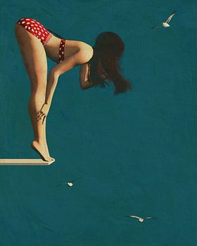 Girl Wearing a Bikini on the Diving Board - A Fifties Style For Today