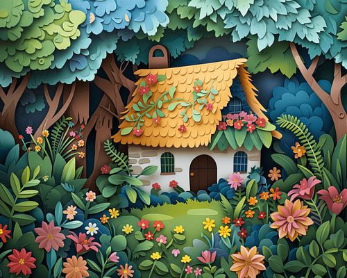 Hut in het sprookjesbos