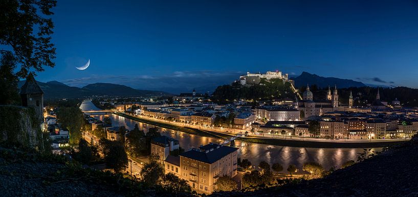 Salzburger panorama bij nacht van Tilo Grellmann