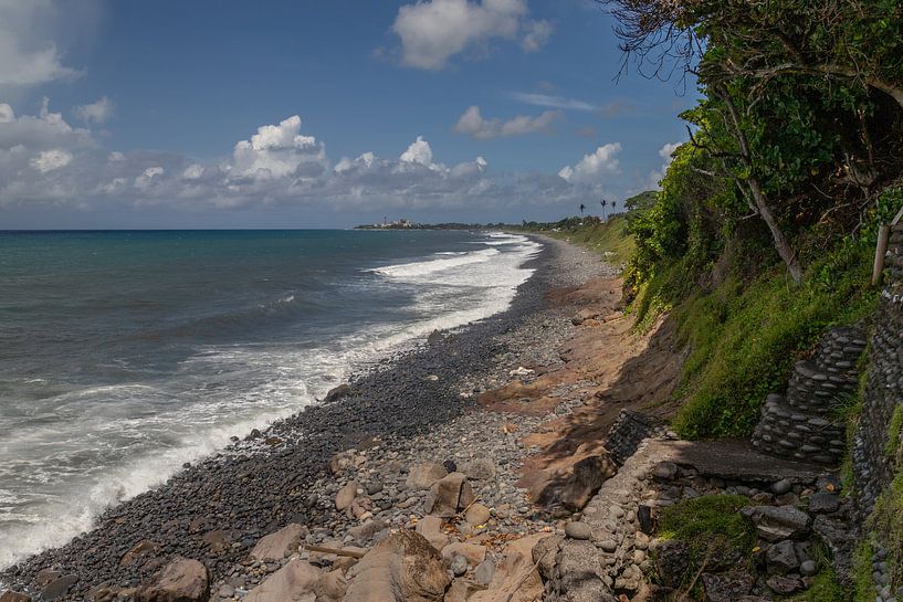 Kiezelstrand bij Sainte Suzanne op het eiland Réunion van Reiner Conrad