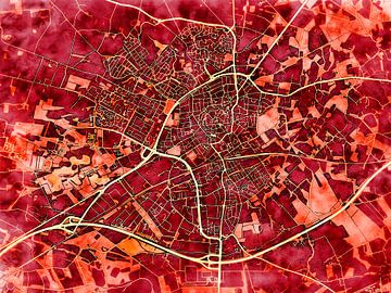 Kaart van Oldenzaal in de stijl 'Amber Autumn' van Maporia