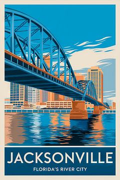 Jacksonville, Florida by Poster Art Shop