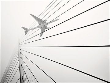 Calatrava Brücke im Nebel von Fons Bitter