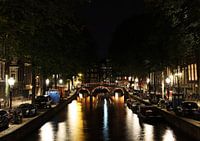 Leidsegracht in Amsterdam in de nacht