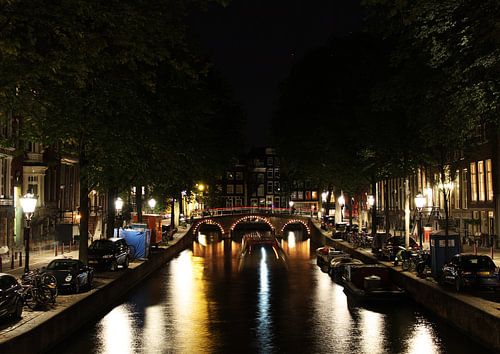 Leidsegracht in Amsterdam at night