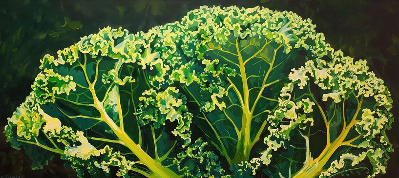 Painting Green Kale by Eye catching paintings