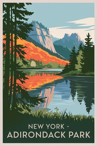 Affiche de voyage vintage de New York par Poster Art Shop