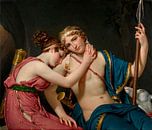 Der Abschied von Telemachus und Eucharis, Jacques-Louis David von Meisterhafte Meister Miniaturansicht