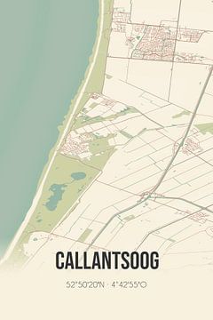 Vieille carte de Callantsoog (Hollande du Nord) sur Rezona