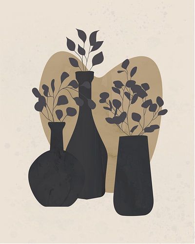 Minimalistisch stilleven met eucalyptus