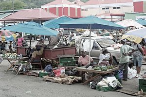 Markt in Castries, der Hauptstadt von St.Lucia (Karibik)