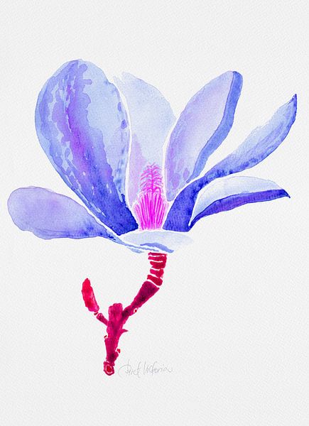 Blue Magnolia Blossom by Piret Victoria Ribas Art & Photography