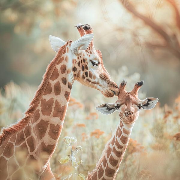 Giraffes by Poster Art Shop