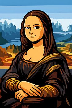 Mona Lisa Gemälde im Vektorstil