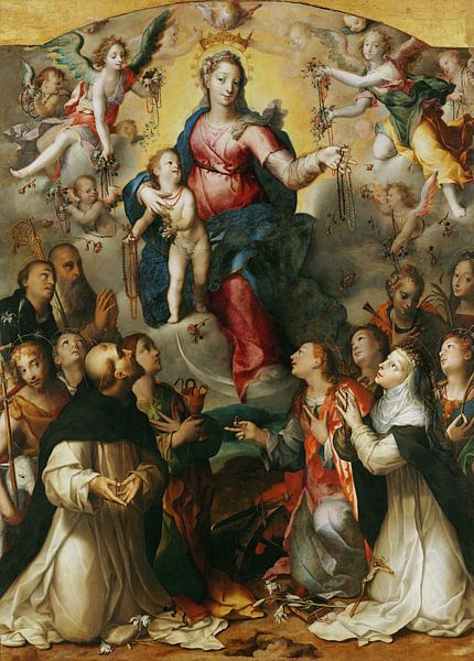Dirck Hendricksz,Die Madonna des Rosenkranzes von finemasterpiece