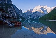 Morgenstimmung am Pragser Wildsee von Rudolf Brandstätter Miniaturansicht