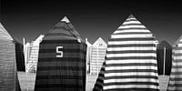 Strandtenten (zwart-wit) van Rob Blok thumbnail