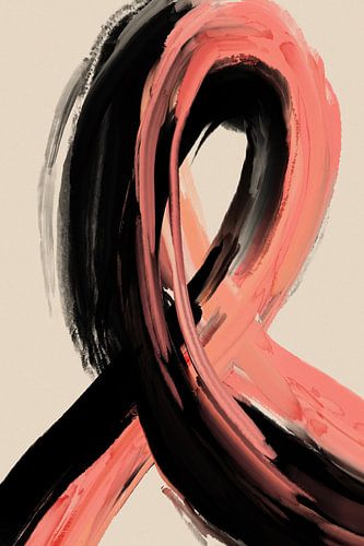 Black And Peach No 1