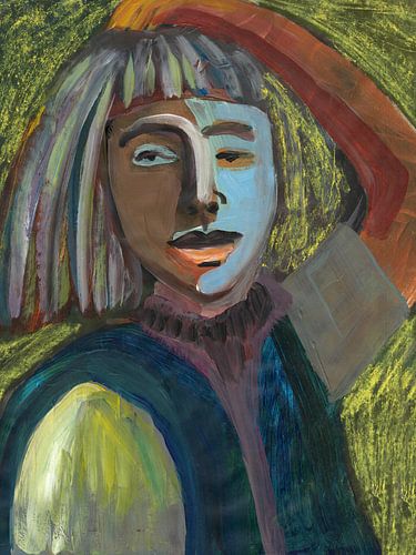 Porträt mit Pastellkreide