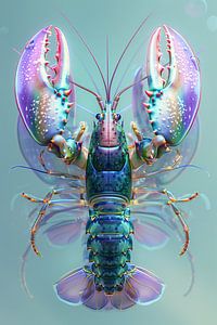 Lobster Luxe - Schmetterling Fantasie lila blau #1
